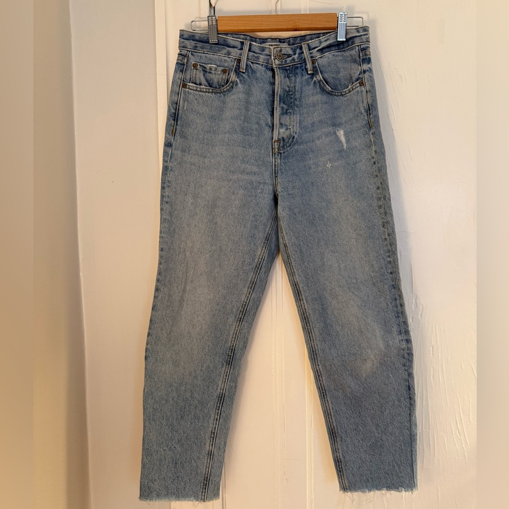 GRLFRND Helena Super High-Rise Ankle Straight Jeans